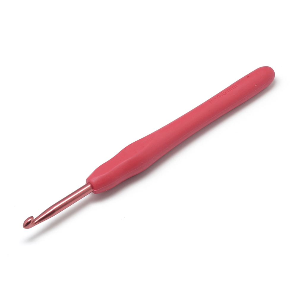Häkelnadel Set mit Silikongriff – 9 bunte Aluminium Häkelnadeln 2–6 mm – ergonomische Griffe für bequemes Häkeln