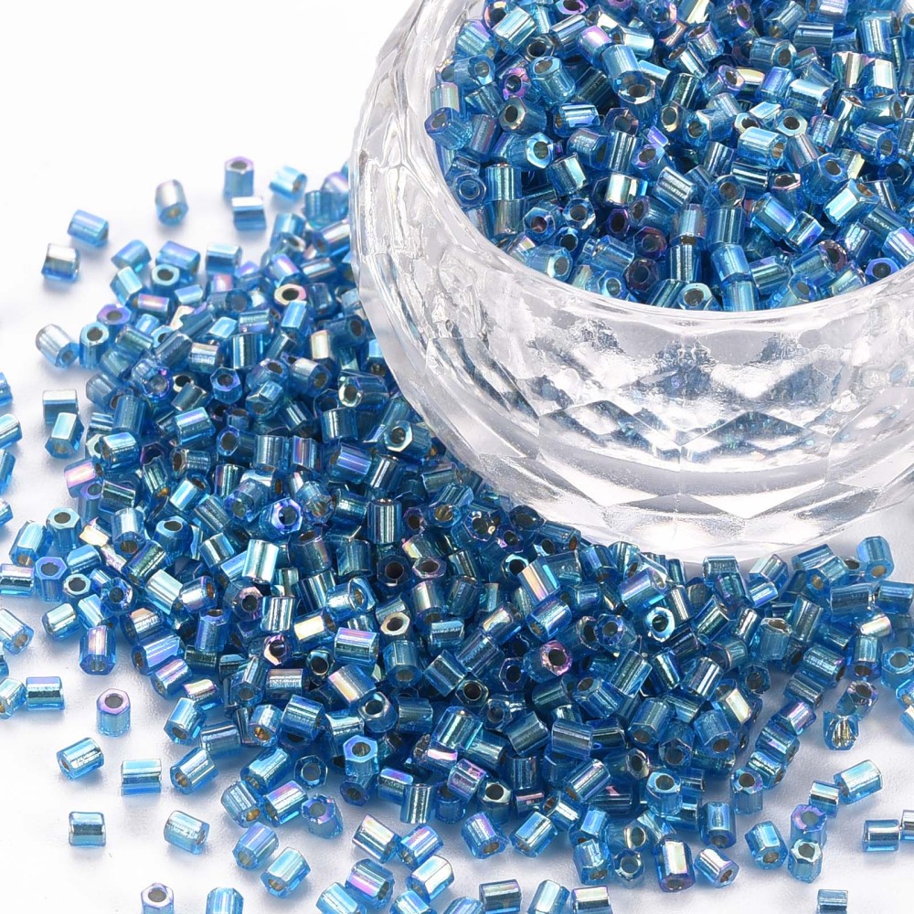 Stiftperlen 2,5-3x2mm, Kleine Glass Bugle Beads, 17g/Dose