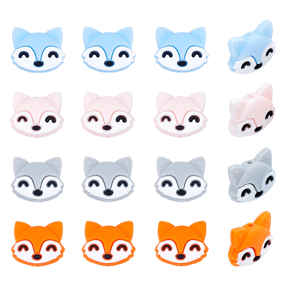 Silikonperle Fuchs  29x24x7mm 1 Stück 