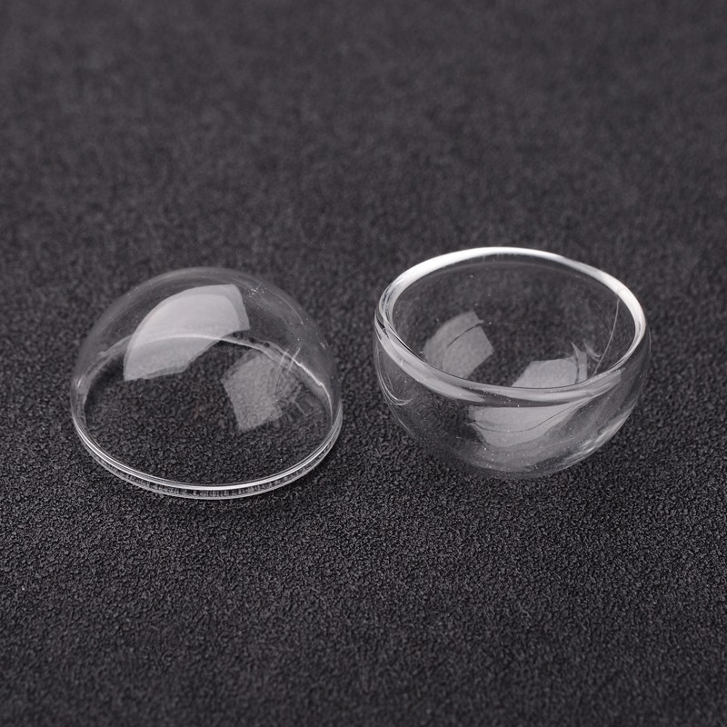 Mini Glas Halbkugel,Globe, 25x25mm, 5 Stück/Pkg.