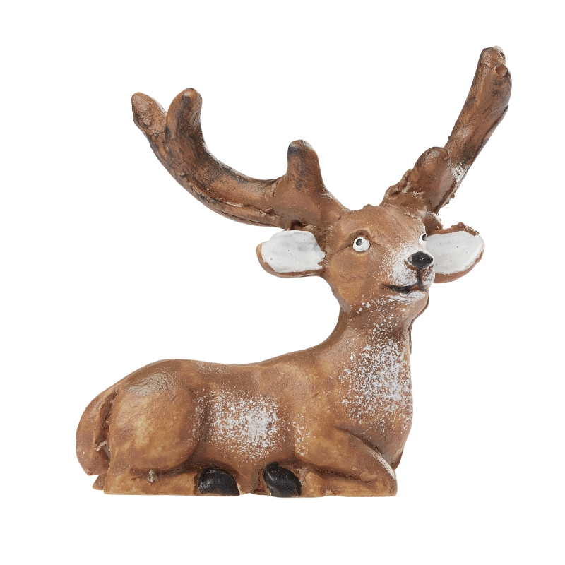 Dekofigur Hirsch liegend, ca. 4 cm, Kunststoff 