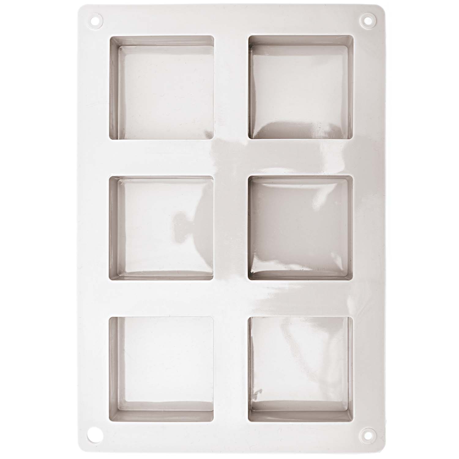 Silikongießform Quadrate Seifengießform Block 5x5cm - Quadrat 14,5x21x3,5cm