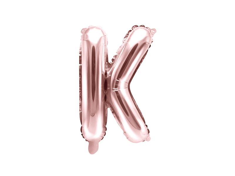 Foil Balloons Folienballone Alphabet ABC Buchstaben Zahlen roségold 14" 35cm