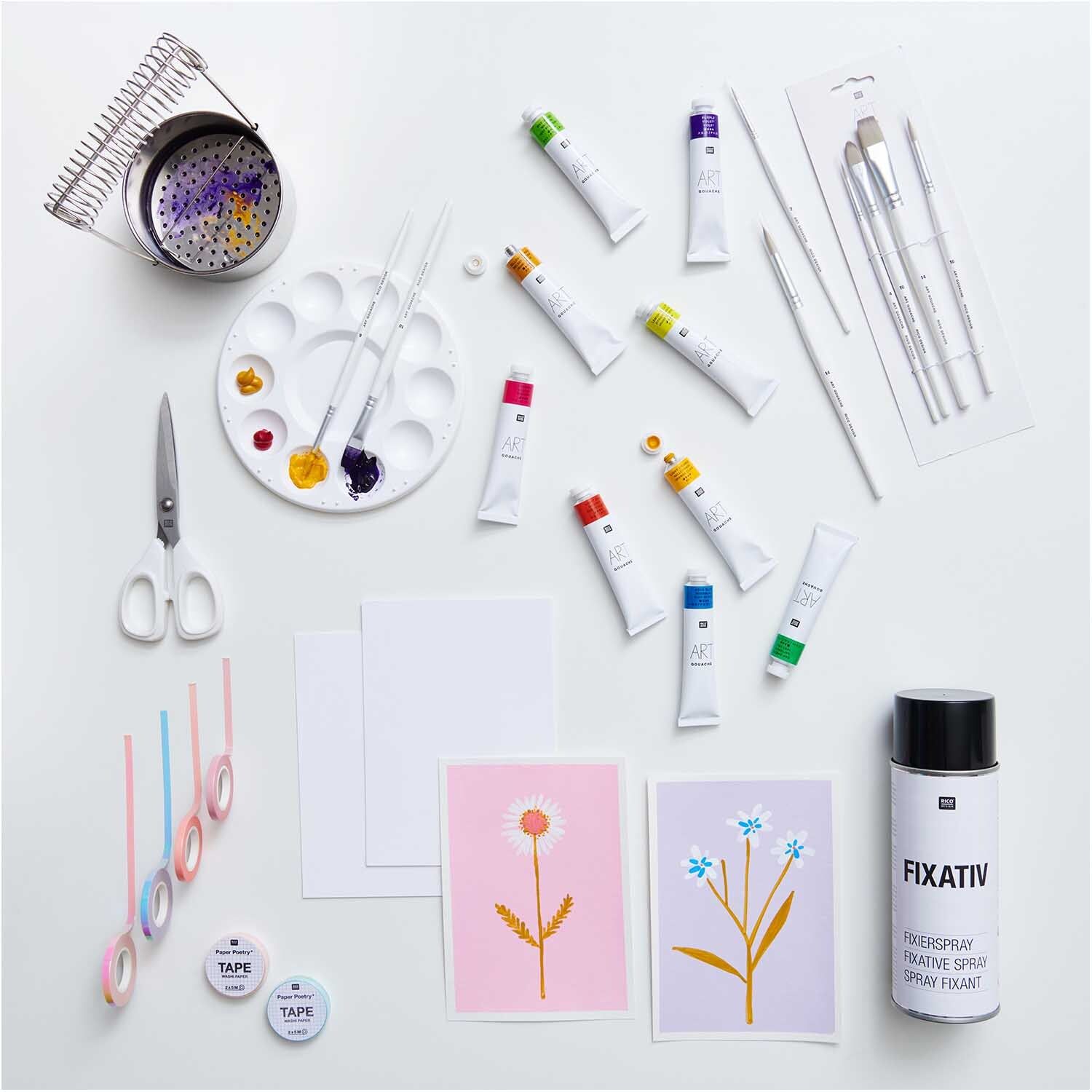 Art Gouache Farben Set 6 Tuben á 12ml Art Gouache Farben Set 6 Tuben á 12ml
