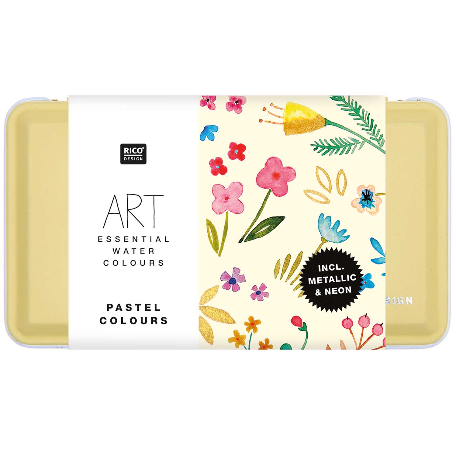 Aquarellfarb-Kasten Art Essentials Pastel Colours 12x½ Näpfchen Rico Design