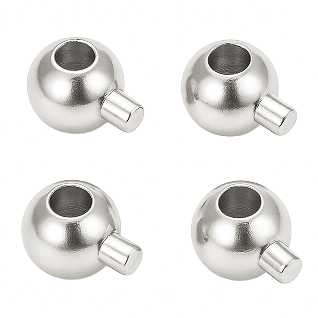 silbern Crimp Endperlen Kugelstopper