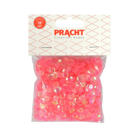 Pailletten candypink AB transparent 30g 4000 Stück 6mm Paillettenschüssel Sequins