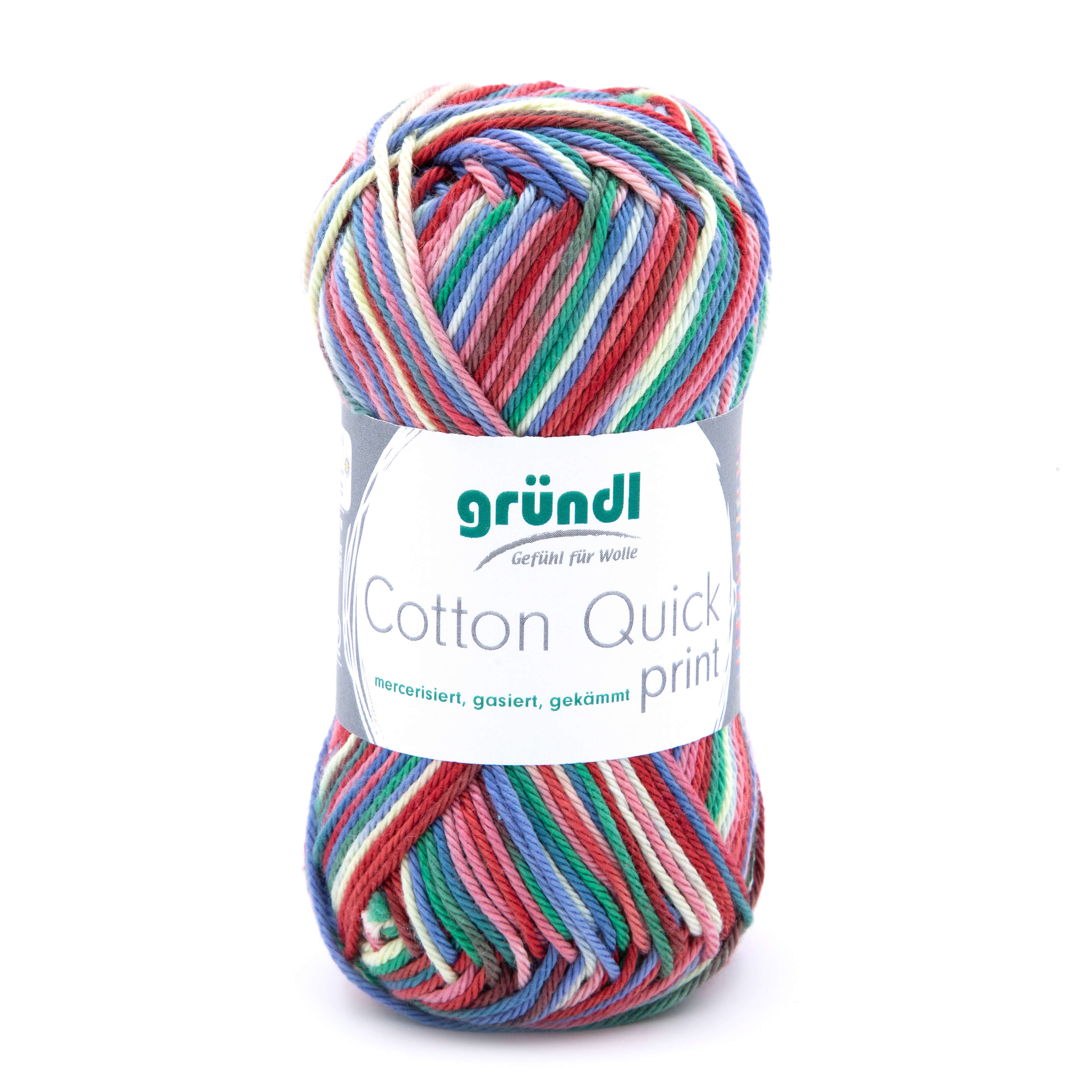 Gründl Cotton Quick Print 50g 125m 100 % Baumwolle (mercerisiert, gasiert, gekämmt) Gründl Cotton Quick Print 50g 125m 100 % Baumwolle (mercerisiert, gasiert, gekämmt)