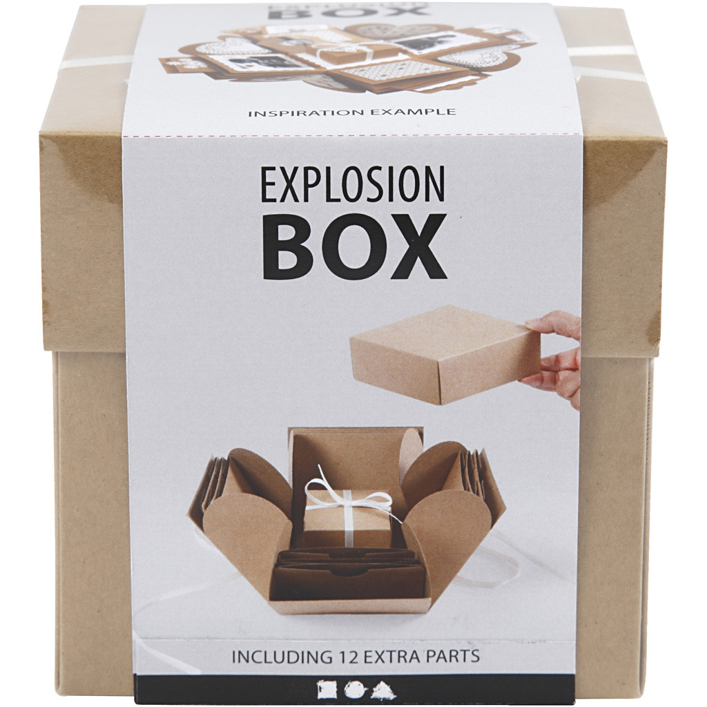 Explosionsbox Überraschungsbox 12,5x12,5cm 
