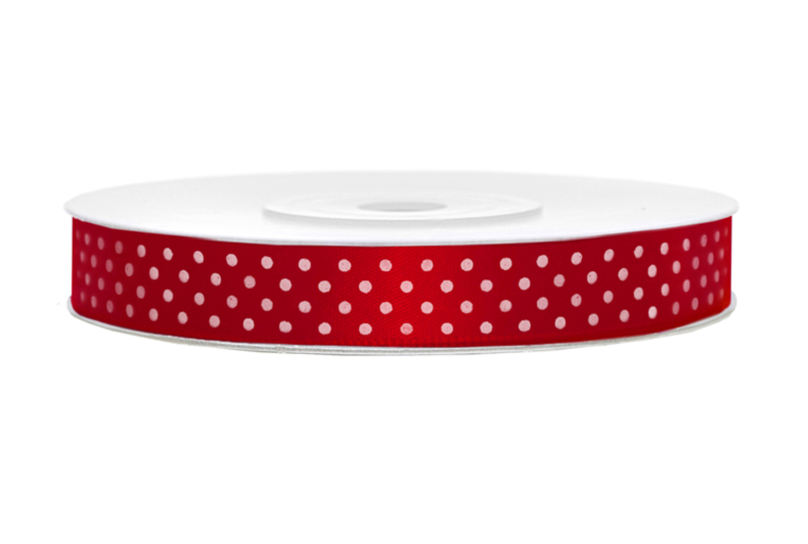 Satinband mit Punkten 12mm 25m Satin Ribbon 