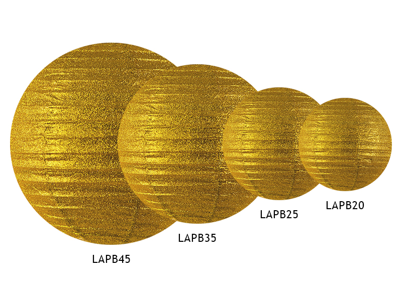 Papier-Laterne gold Glitzer Paper Lantern Lampion