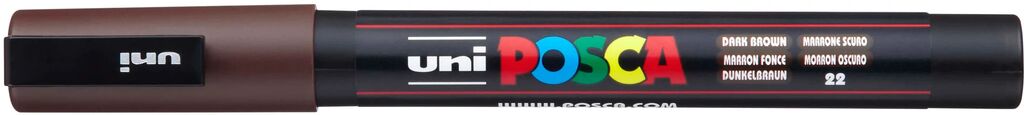 UNI POSCA Marker PC-3M DUNKRLBRAUN Rundspitze 0,9-1,3mm UNI POSCA Marker PC-3M DUNKRLBRAUN Rundspitze 0,9-1,3mm