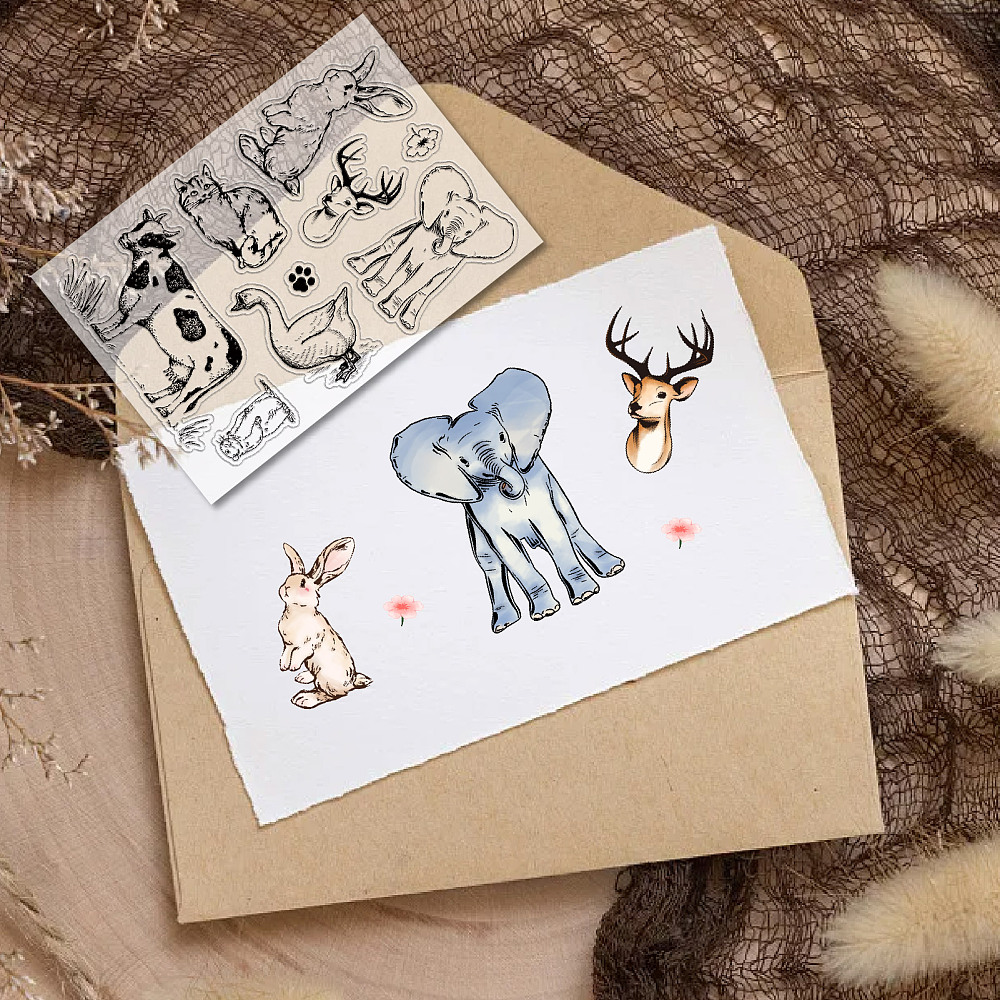 Silikonstempel Clear Stamp Tieremotive 11x16x0,3cm Silikonstempel Clear Stamp Tieremotive 11x16x0,3cm