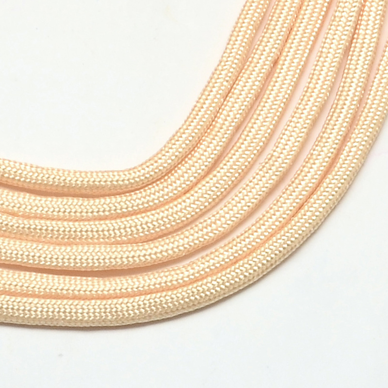 Paracord Kordel UNI APRICOT einfärbig 4mm 6,4m/ Bund 