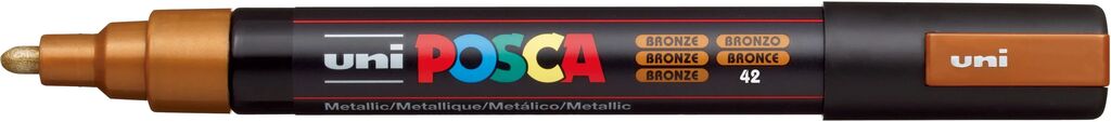 UNI POSCA Marker PC-5MC METALLIC BRONZE mittelfeine Spitze 1,8 - 2,5mm UNI POSCA Marker PC-5MC METALLIC BRONZE mittelfeine Spitze 1,8 - 2,5mm