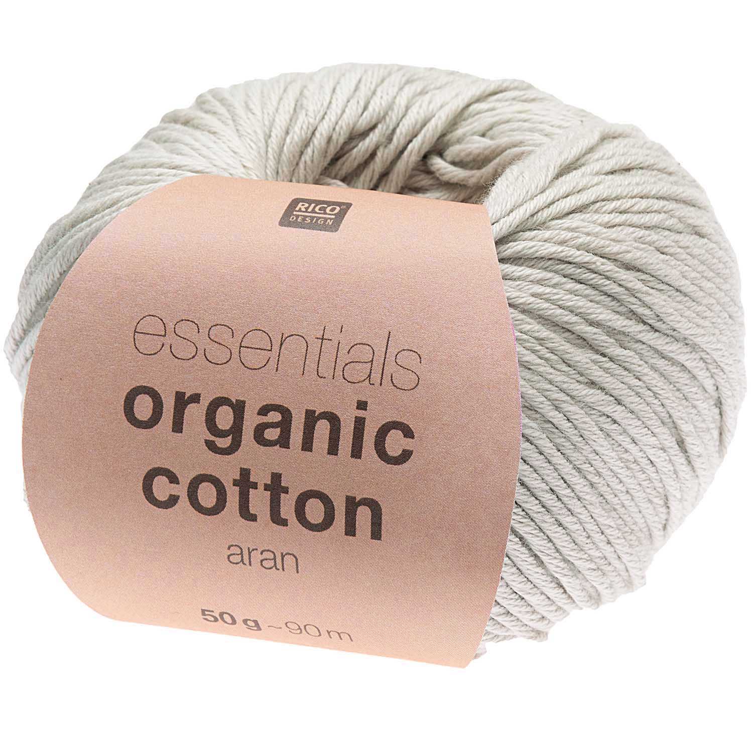 Rico Essential Organic Cotton aran 50g/90m Rico Essential Organic Cotton aran 50g/90m