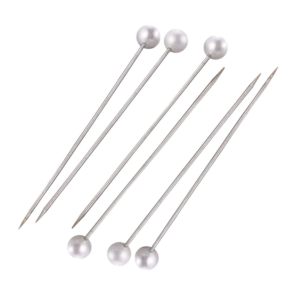 Stecknadeln weißer Perlenkopf Packung 100 Stück Perle:64~65mm Nadel: 0,6mm