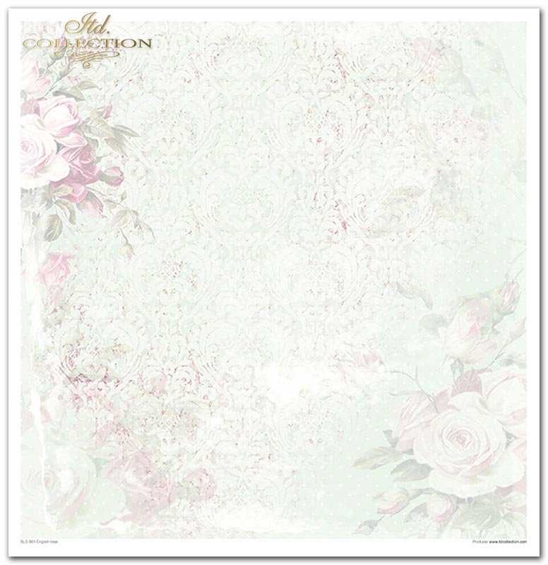 Scrapbooking-Papier Set English Rose 31x32cm 10 Bögen