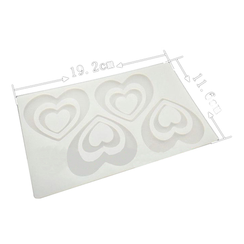 Gießform Herzen 19x11,5x0,4cm Silikongießform 