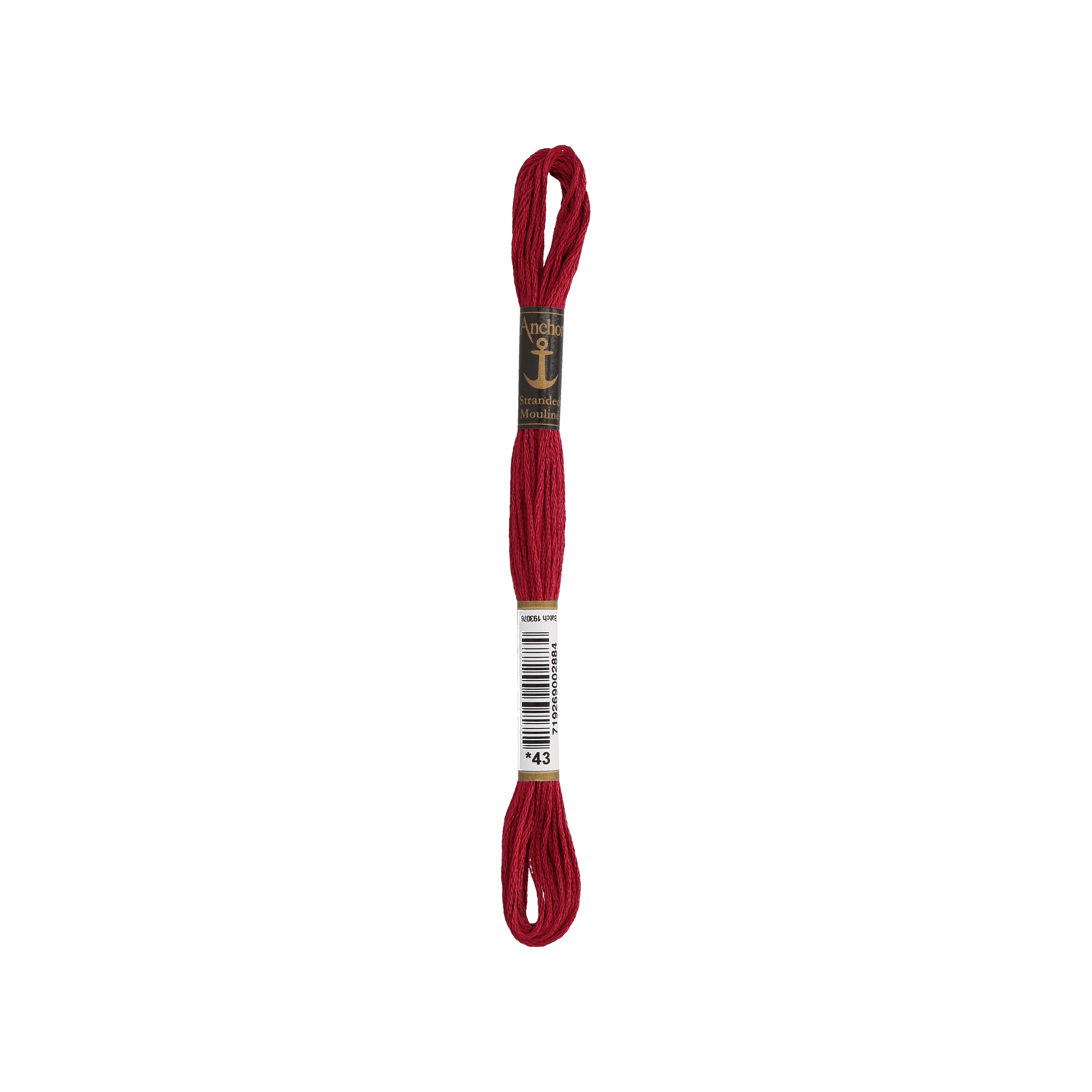 Anchor -Stranded Mouliné-Garn RUBINROT Sticktwist 6-fädig 100% Baumwolle 8m Anchor -Stranded Mouliné-Garn RUBINROT Sticktwist 6-fädig 100% Baumwolle 8m