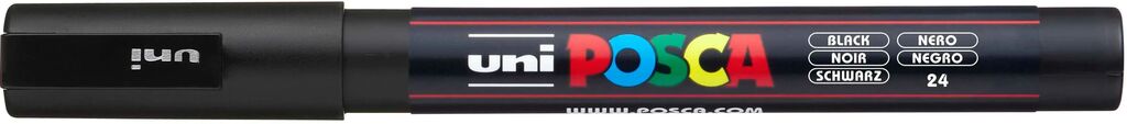UNI POSCA Marker PC-3M SCHWARZ Rundspitze 0,9-1,3mm UNI POSCA Marker PC-3M SCHWARZ Rundspitze 0,9-1,3mm