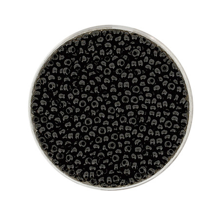Rocailles Schwarz opak 2,5 mm, 17g/Dose, Glasperlen Indianerperlen
