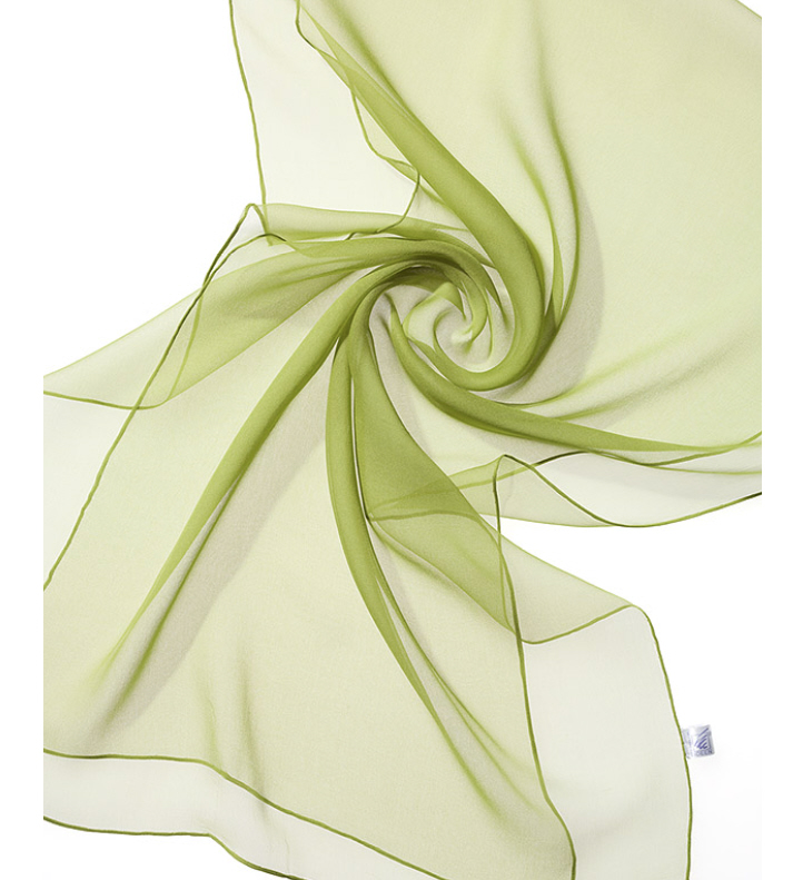 Chiffonschal 180x55cm, Langschal 100 % Seide, Chiffon 3,5mg