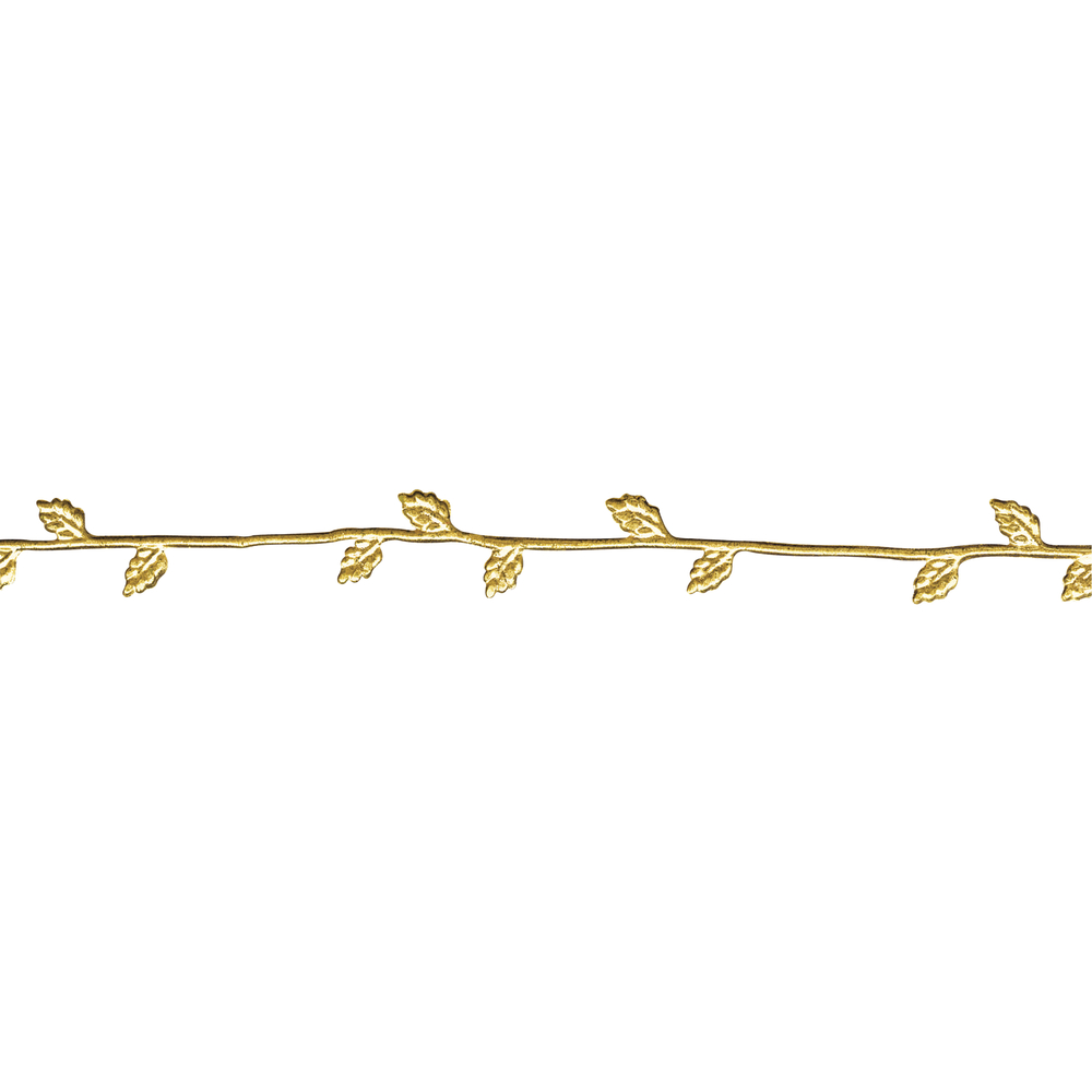 Wachsborte Rosenblattranke, gold oder silber, 2 x 21 cm
