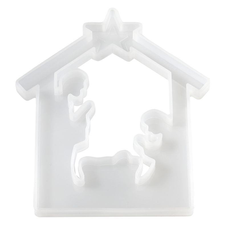 Silikon-Gießform Weihnachts-Krippe heilige Familie 15,5x12x1cm