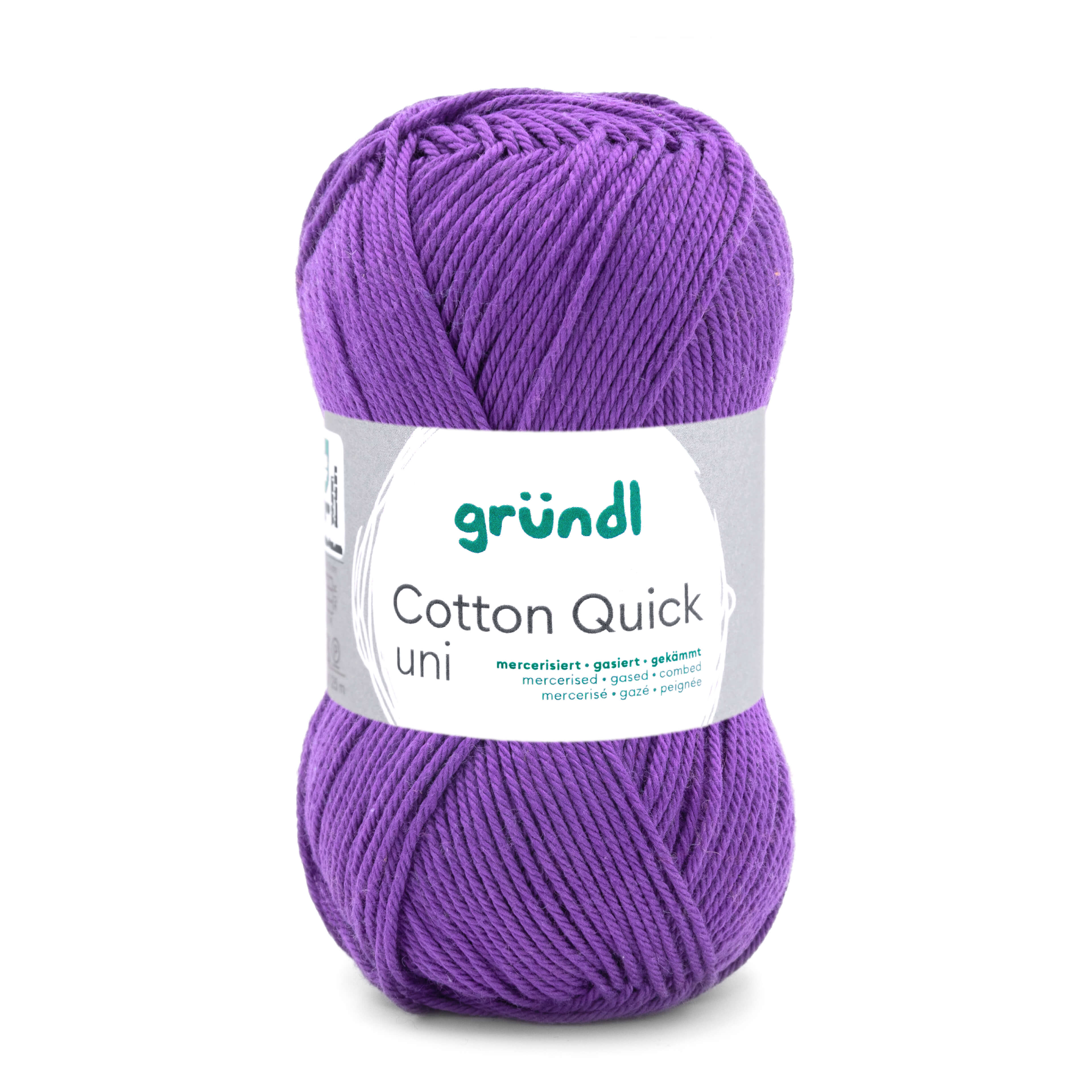 Cotton Quick Uni 100 % Baumwolle mercerisiert gasiert gekämmt 50g/125m Cotton Quick Uni 100 % Baumwolle mercerisiert gasiert gekämmt 50g/125m