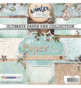 Studio Light Paper PadWinter Feelings Woodland Winter 15x15cm Cardstock