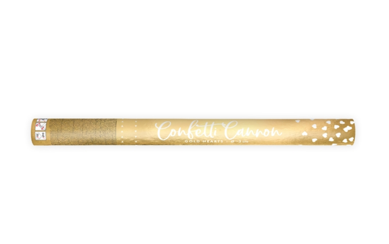 Confetti Cannon Herzen gold 60cm 