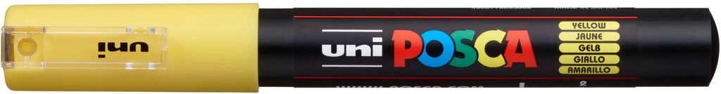 UNI POSCA Marker PC-1MC GELB extra feine Spitze 0,7 - 1 mm UNI POSCA Marker PC-1MC GELB extra feine Spitze 0,7 - 1 mm