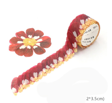 Flower Washi Stickers Blütenblätter, 200 Stück/Rolle