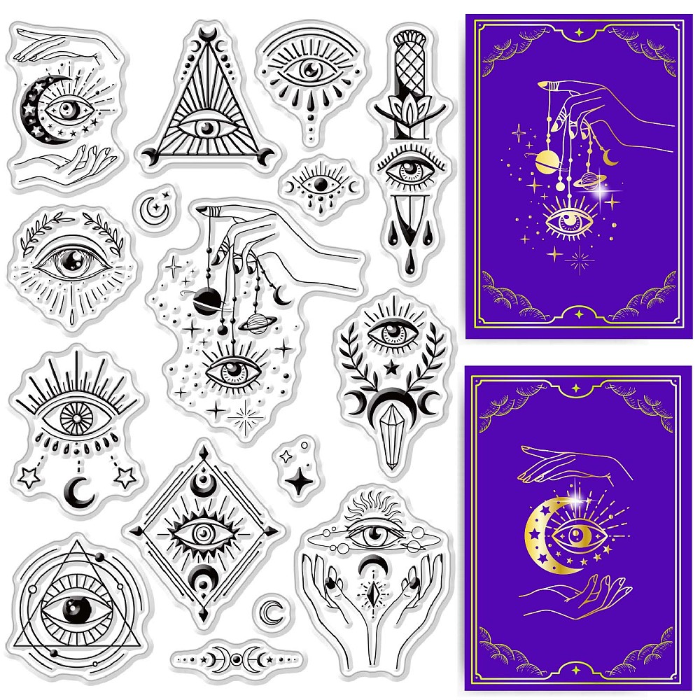 Silikonstempel Witch Tarot Egypt Mystery Gothic 160x110x3mm Silikonstempel Witch Tarot Egypt Mystery Gothic 160x110x3mm