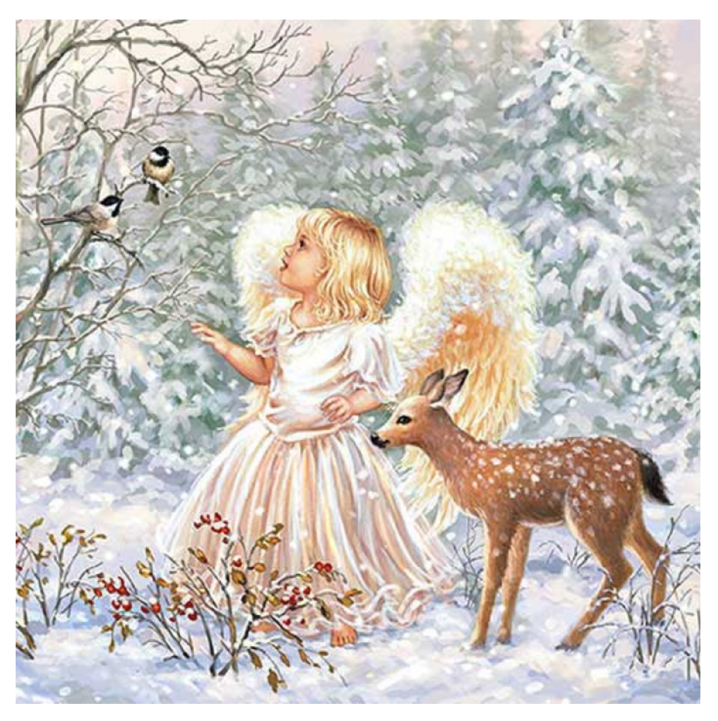 Ambiente Servietten Winter Angel 33x33cm 20 Stück/Packung 