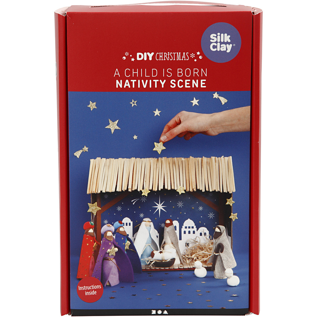 Bastelset Weihnachten Krippe A Child is born Nativity Scene 