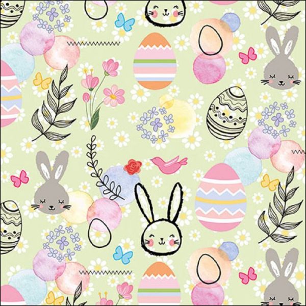 Ambiente Servietten Happy Easter Green 33x33cm 20 Stück 