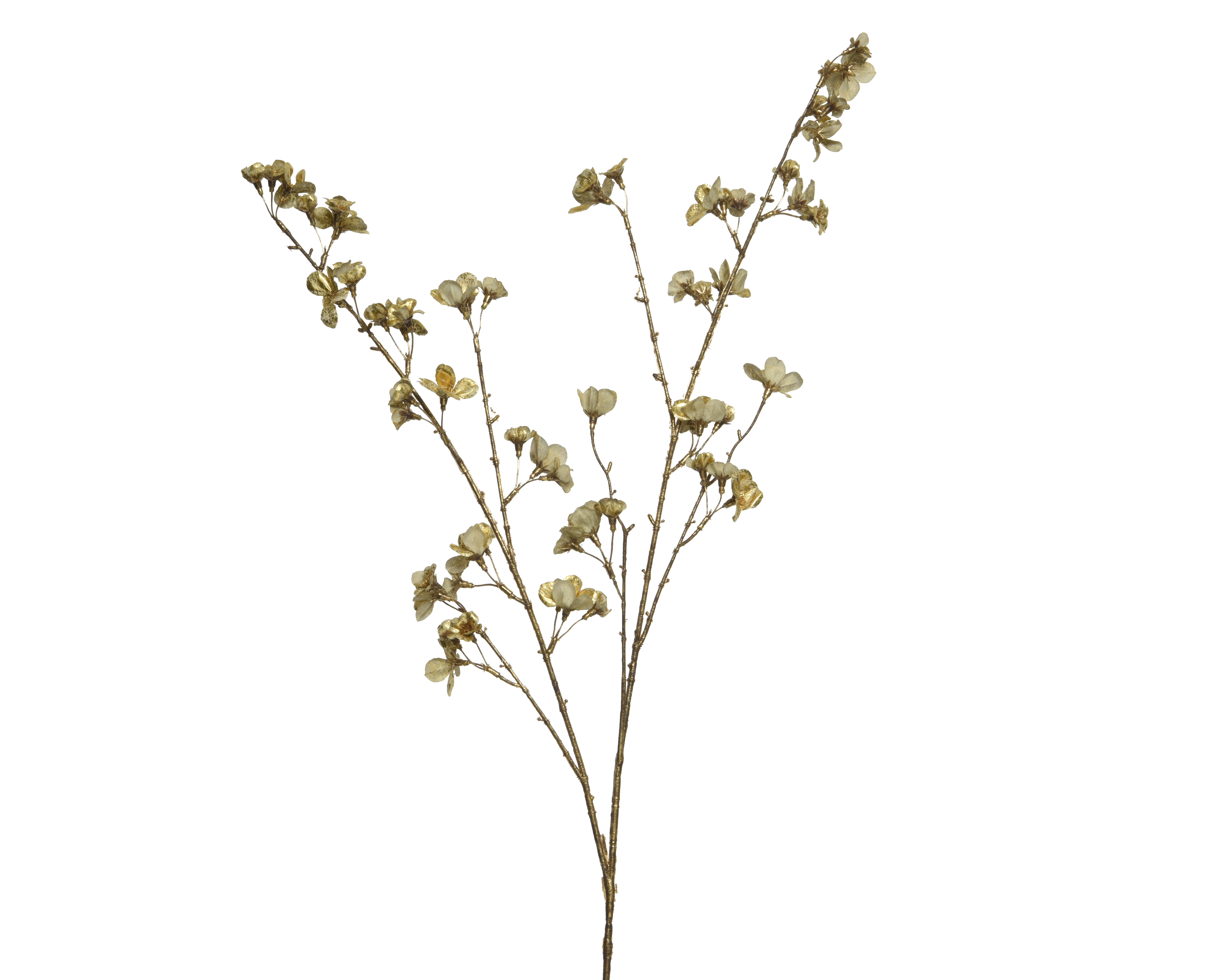 Blumenast creme-gold, 100cm lang,