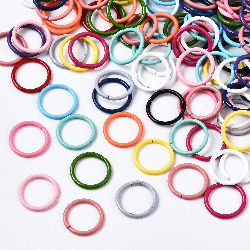 Bunte Biegeringe 10x1mm 50 Stk/Beutel sortiert Bunte Biegeringe 10x1mm 50 Stk/Beutel sortiert