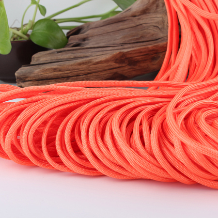 Paracord Kordel UNI SIGNALROT einfärbig 4mm 6,4m/ Bund 