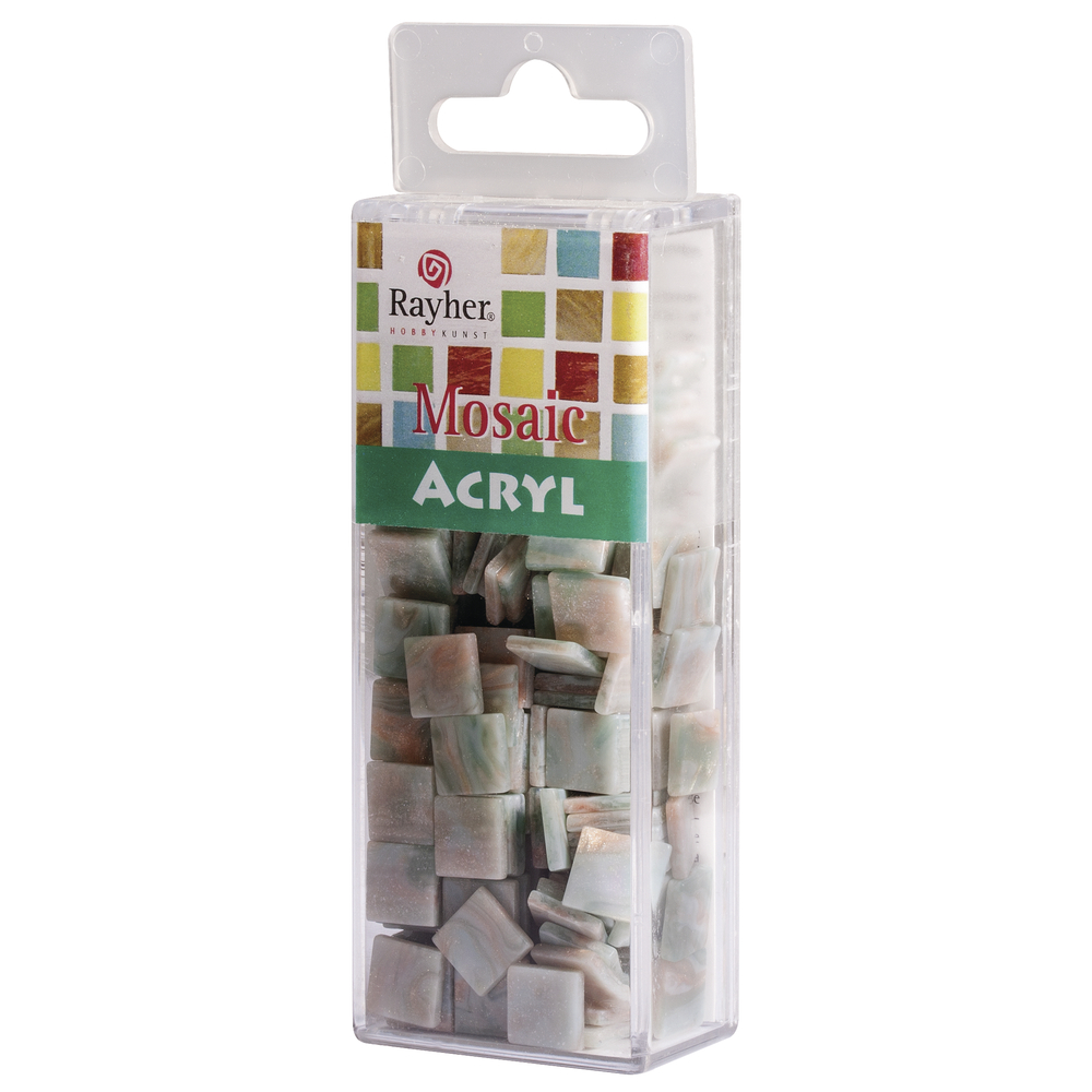 Acrylmosaik marmoriert jade, 1x1cm, 50g/ca. 205 Stück Acryl-Mosaik