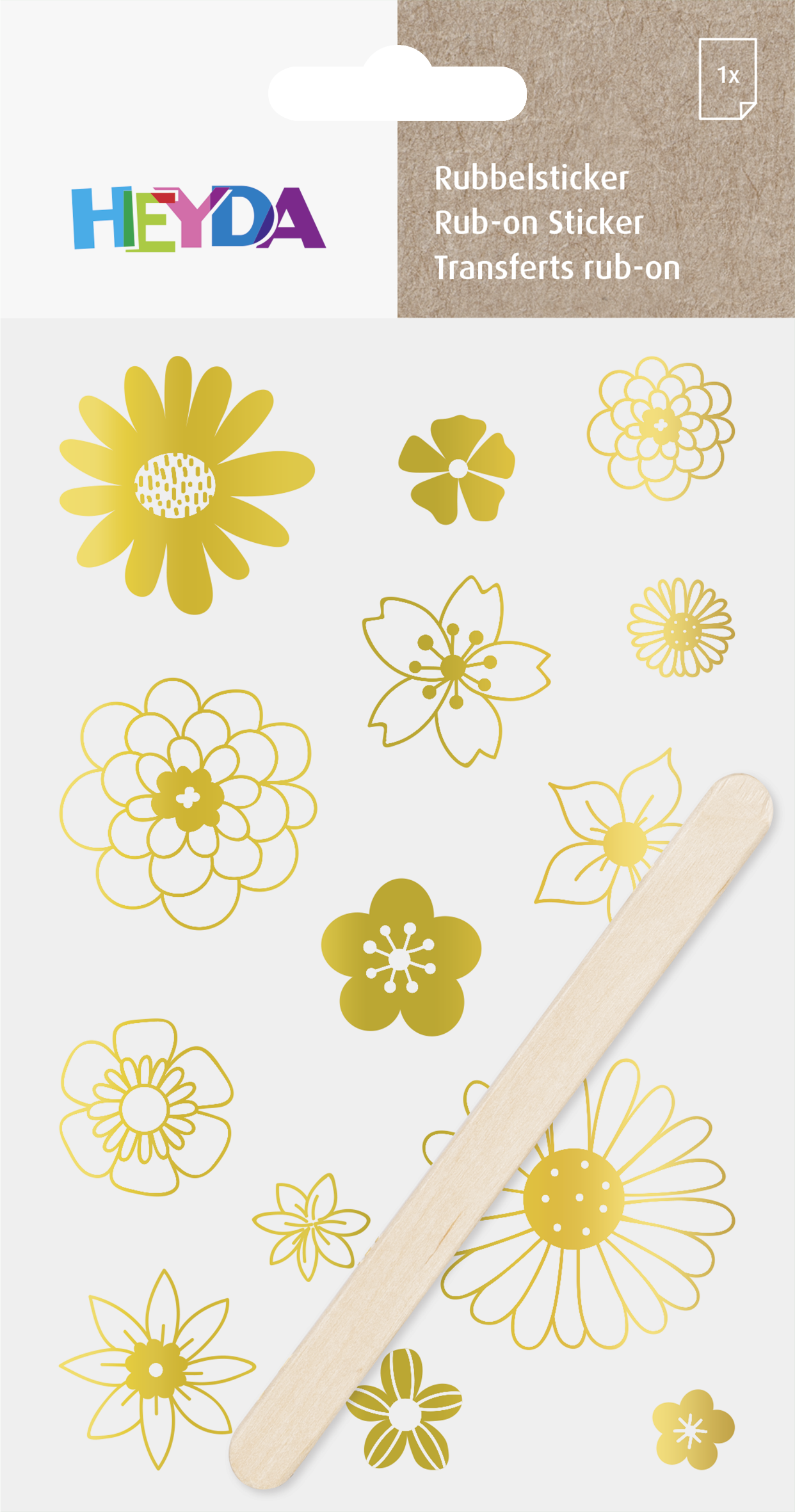 Rubbel-Sticker "Blüten" 10x19cm Rubbel-Sticker "Blüten" 10x19cm
