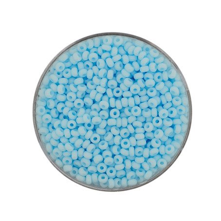 Rocailles soft hellblau 2,6mm, 17g/Dose, Glasperlen