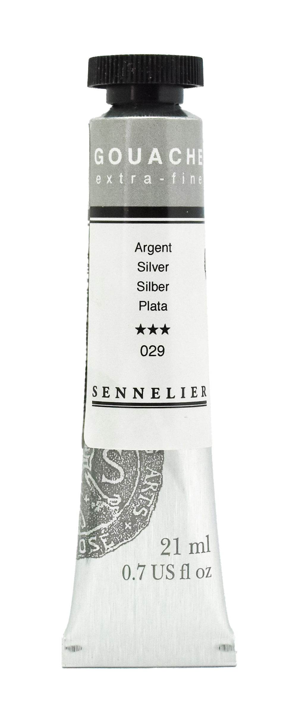 Sennelier Gouache Extra Fine METALLIC SILBER Künstler-Gouache hochpigmentierte Deckfarbe 21ml