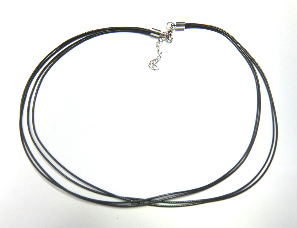 Collier Baumwoll Kordel 4fach, mit Karabiner, geschlossen 