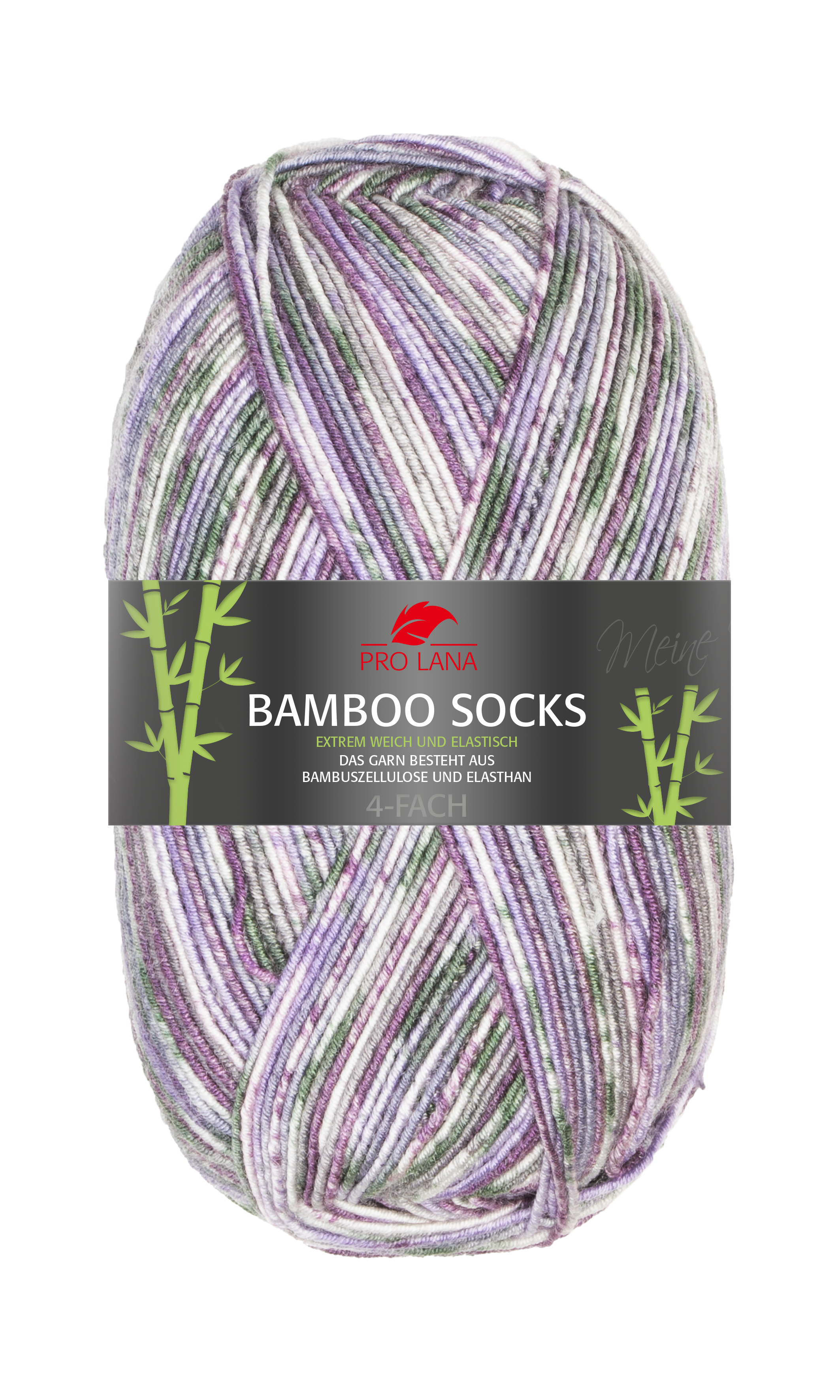 Bamboo Socks violett/grau meliert 