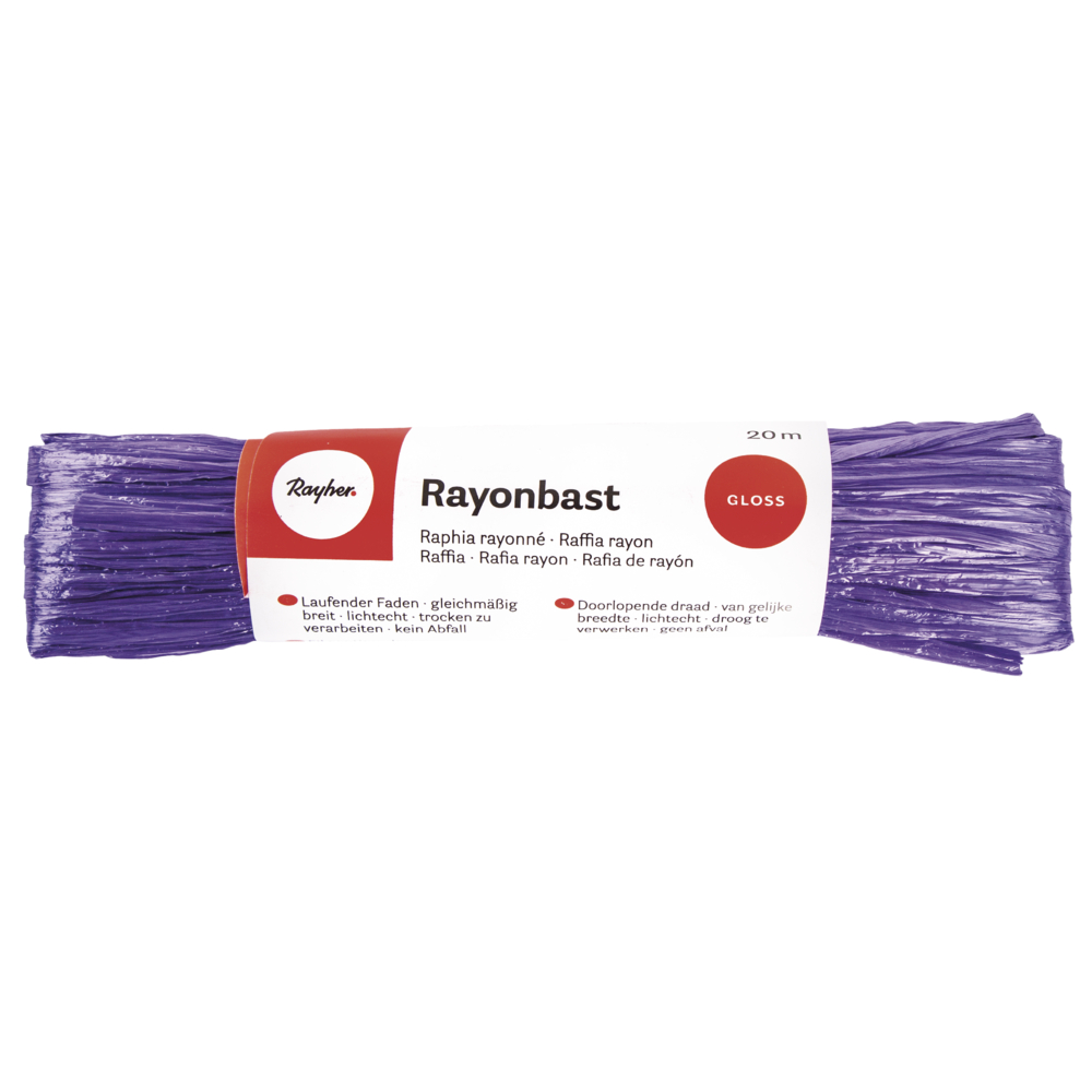 Rayonbast, lila 20m Kunstbast Raffia