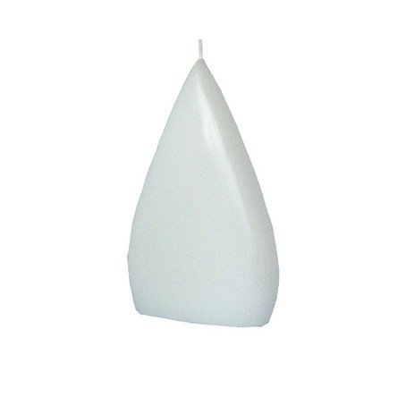 Kerze Flachtropfen, 200/135/55 mm, weiß, Kerzenrohling Rohkerze Formenkerze Sonderform