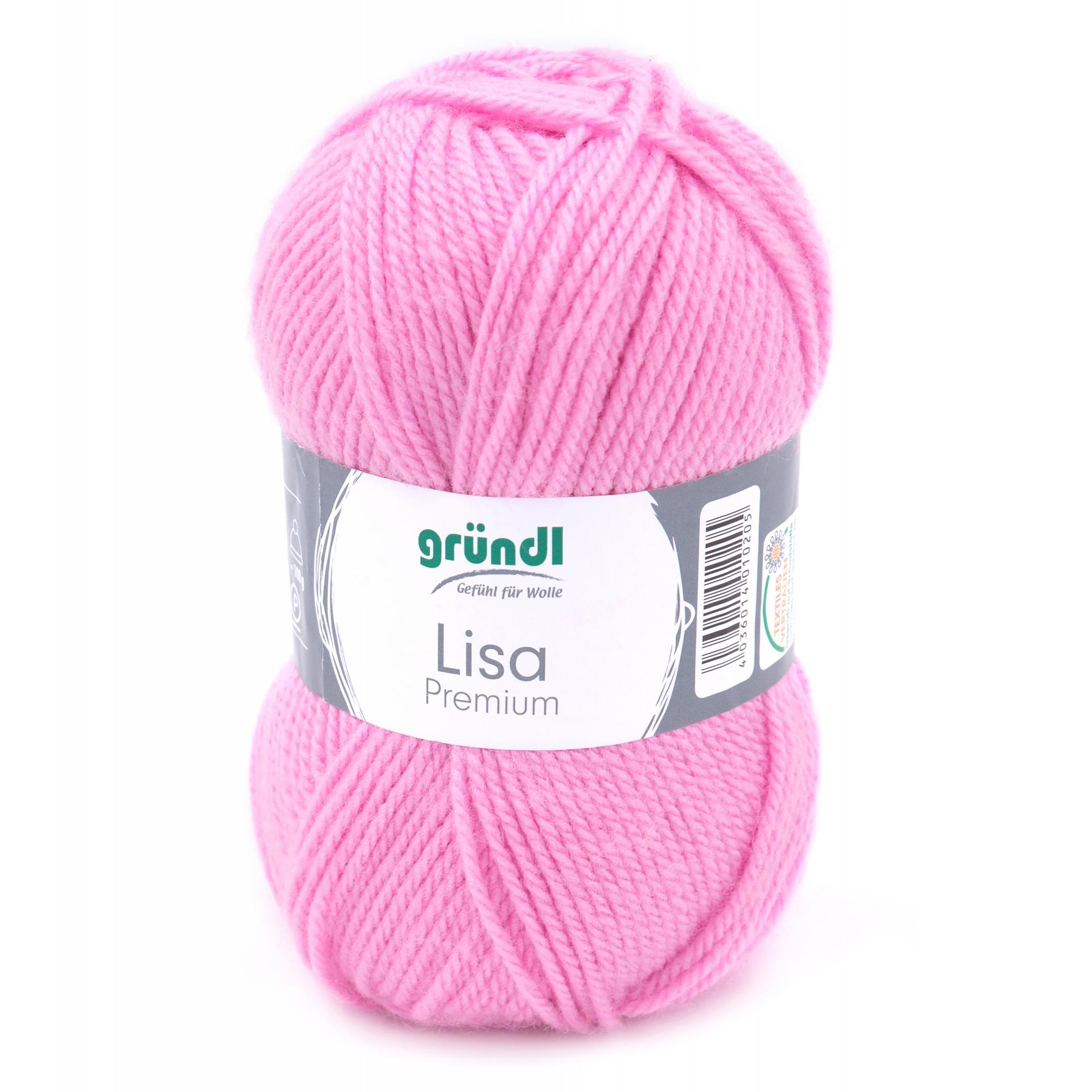 Lisa Premium einfärbig, Schulbastelwolle Bastelwolle, 50 g/133m